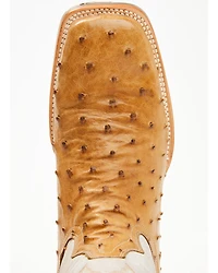 Tanner Mark Men's Exotic Ostrich Western Boots - Broad Square Toe