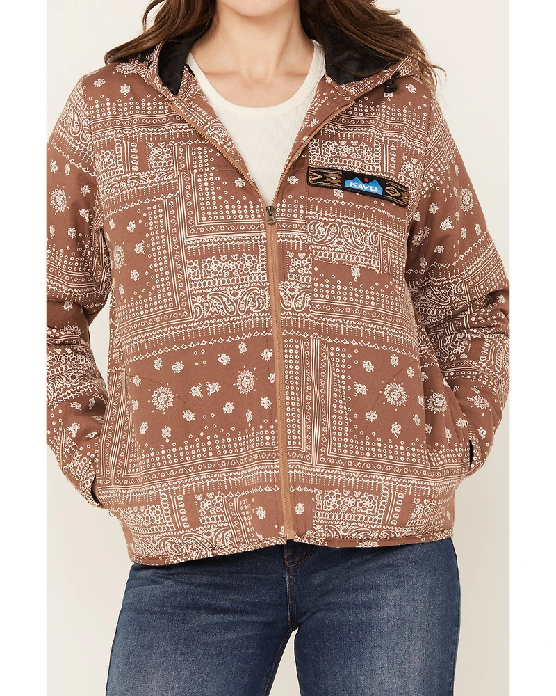 Kavu Women's Floral & Paisley Bandana Print Delmont Jacket