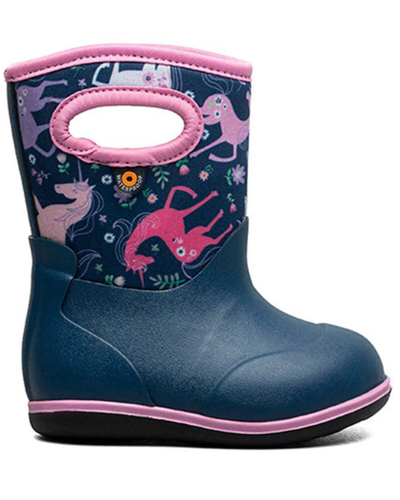 Bogs Toddler Girls' Classic Unicorn Meadow Rainboots