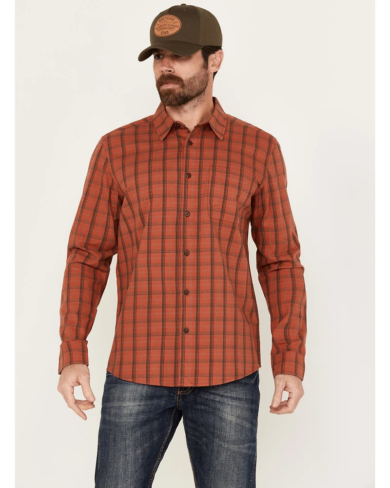 Brothers and Sons Men's Austin Plaid Print Long Sleeve Button Down Shirt