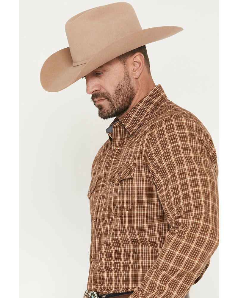 Cody James Men's Iron Oak Ranch Plaid Print Long Sleeve Snap Western Shirt