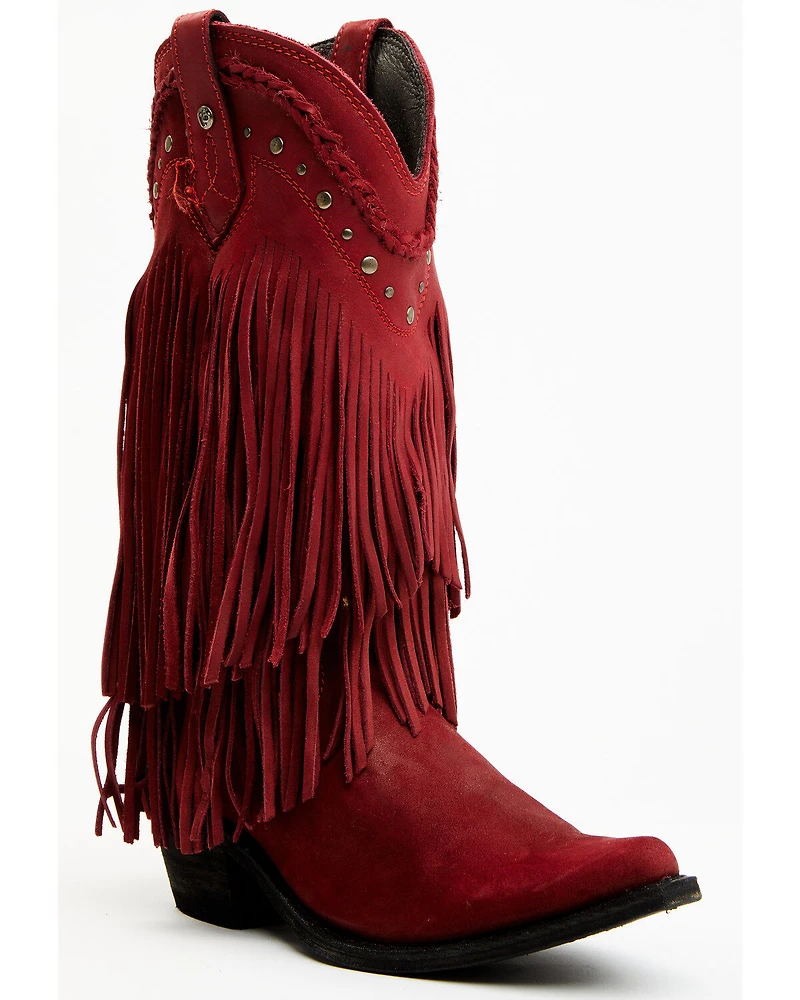 Liberty Black Women's Vegas Fringe Western Boots - Snip Toe