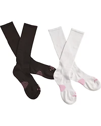 Dan Post Women's Cowgirl Certified Sleek Thin Socks - Black and White