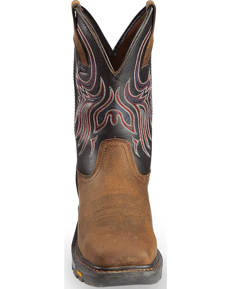 Justin Men's Tanker Western Work Boots - Steel Toe