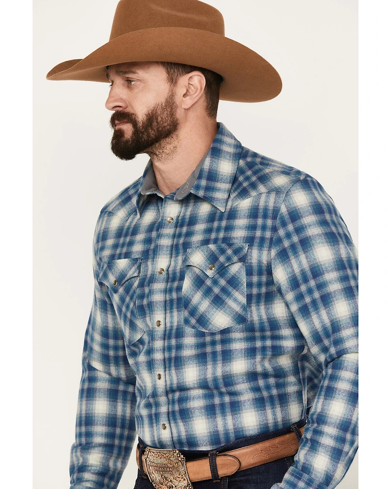 Pendleton Men's Canyon Plaid Print Long Sleeve Western Snap Shirt