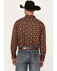 Cody James Men's Bite The Bullet Southwestern Print Long Sleeve Button-Down Stretch Western Shirt - Big