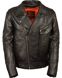 Milwaukee Leather Men's Side Set Belt Utility Pocket Motorcycle Jacket - 3X