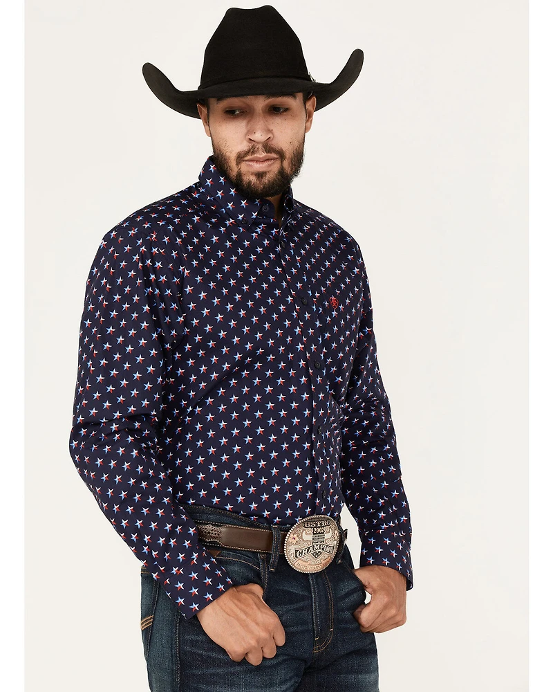 Ariat Men's Nossen Texas Star Print Button-Down Western Shirt