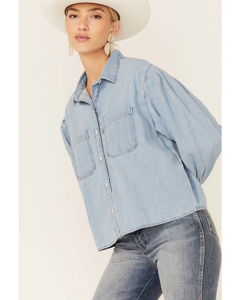 Levis Women's Kinsley Denim Utility Shirt