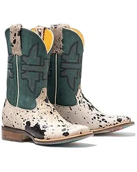 Tin Haul Women's Shaggy Spot Western Boots - Broad Square Toe