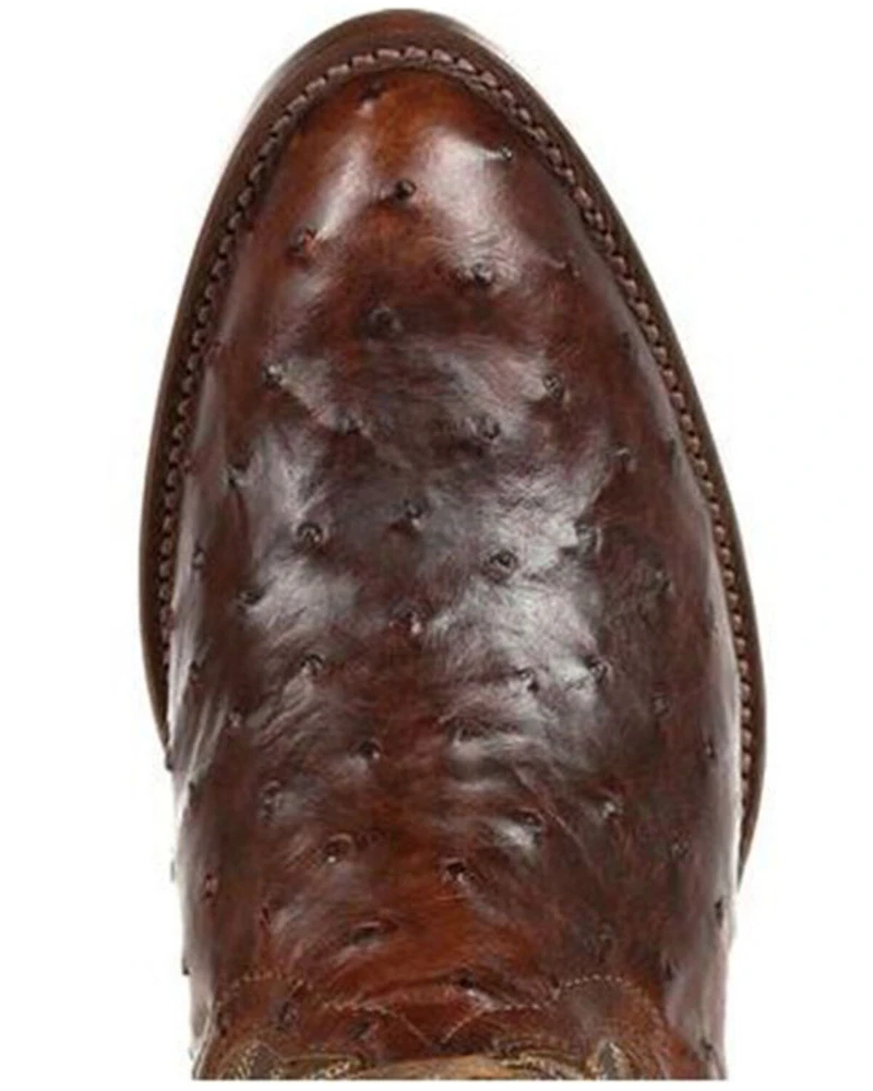 Durango Men's Exotic Full-Quill Ostrich Western Boots - Round Toe