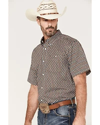 RANK 45® Men's Turbo Geo Print Button-Down Western Shirt