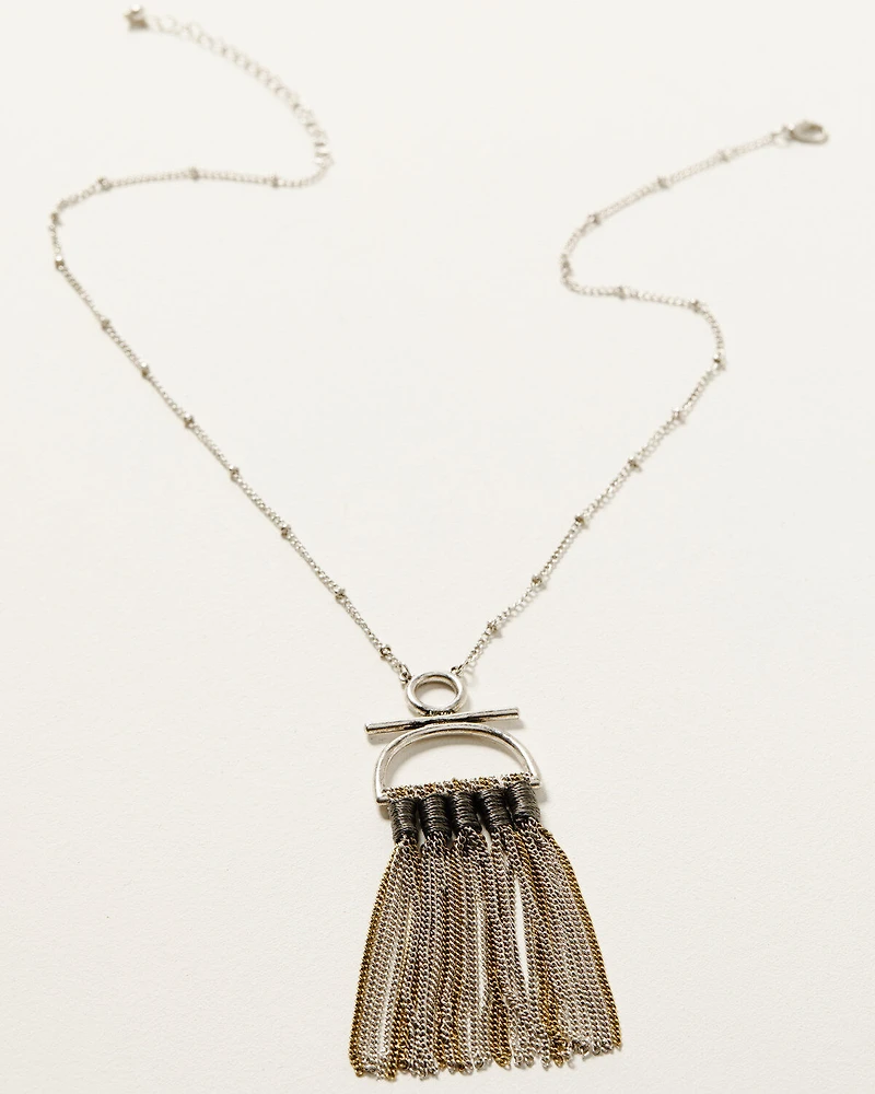 Shyanne Women's Long Chain Fringe Necklace