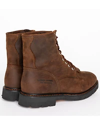 Cody James Men's 8" Mustang Waterproof Lace-Up Kiltie Work Boots - Soft Toe