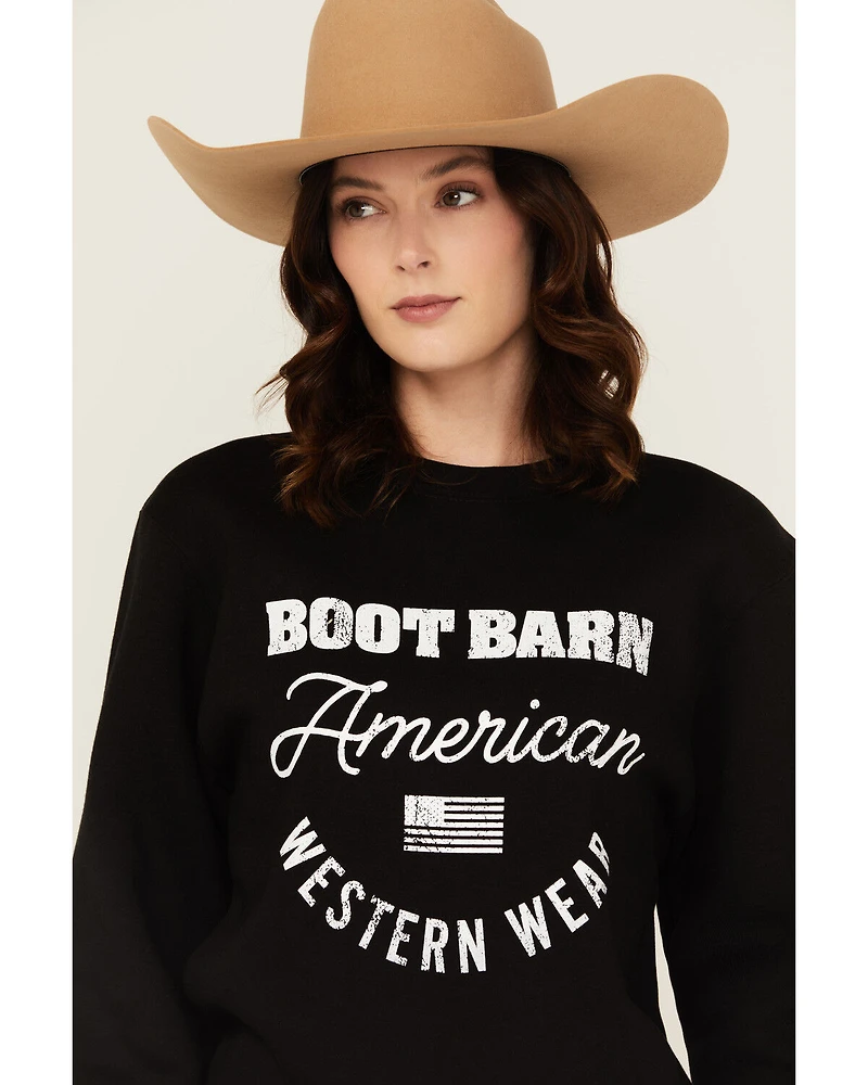 Boot Barn Women's Logo American Western Wear Crewneck