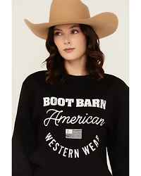 Boot Barn Women's Logo American Western Wear Crewneck
