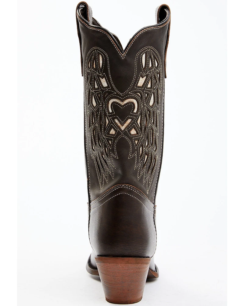 Laredo Women's Heart Angel Wing Cowboy Western Boot - Snip Toe