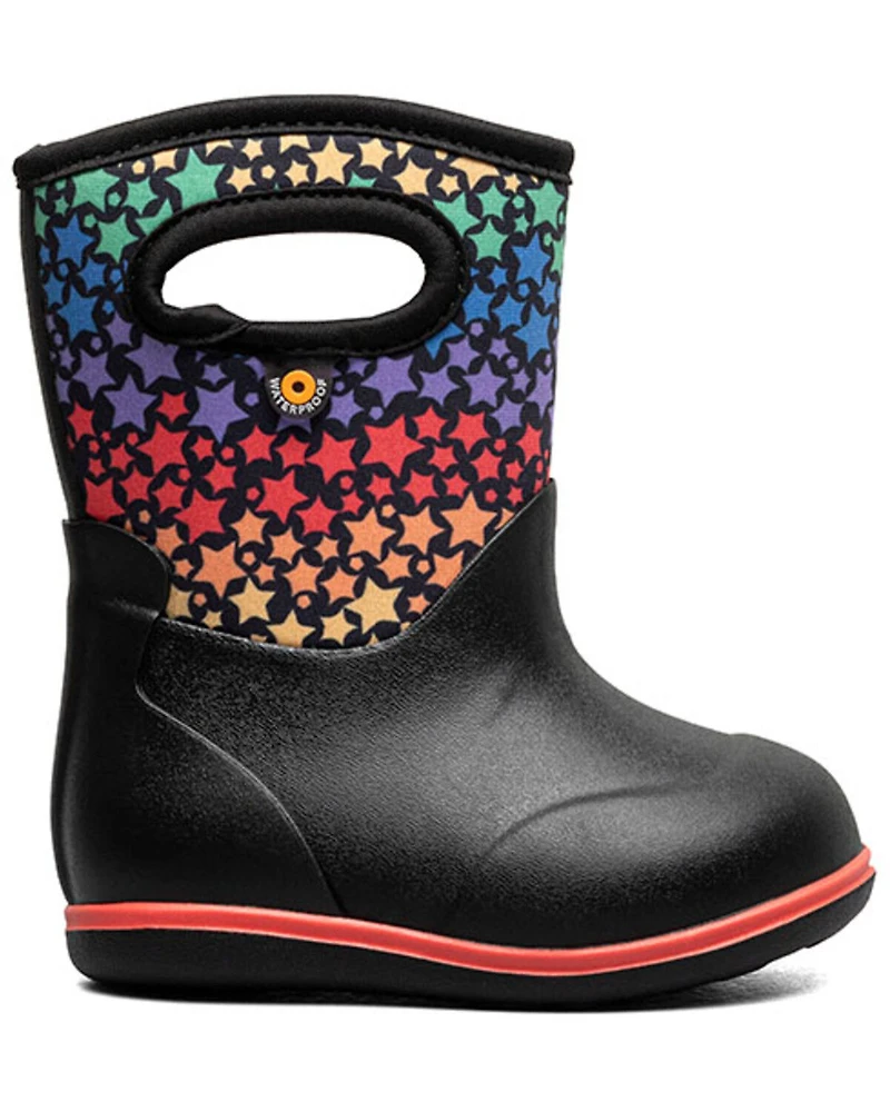 Bogs Toddler Girls' Classic Rainbow Stars Rainboots