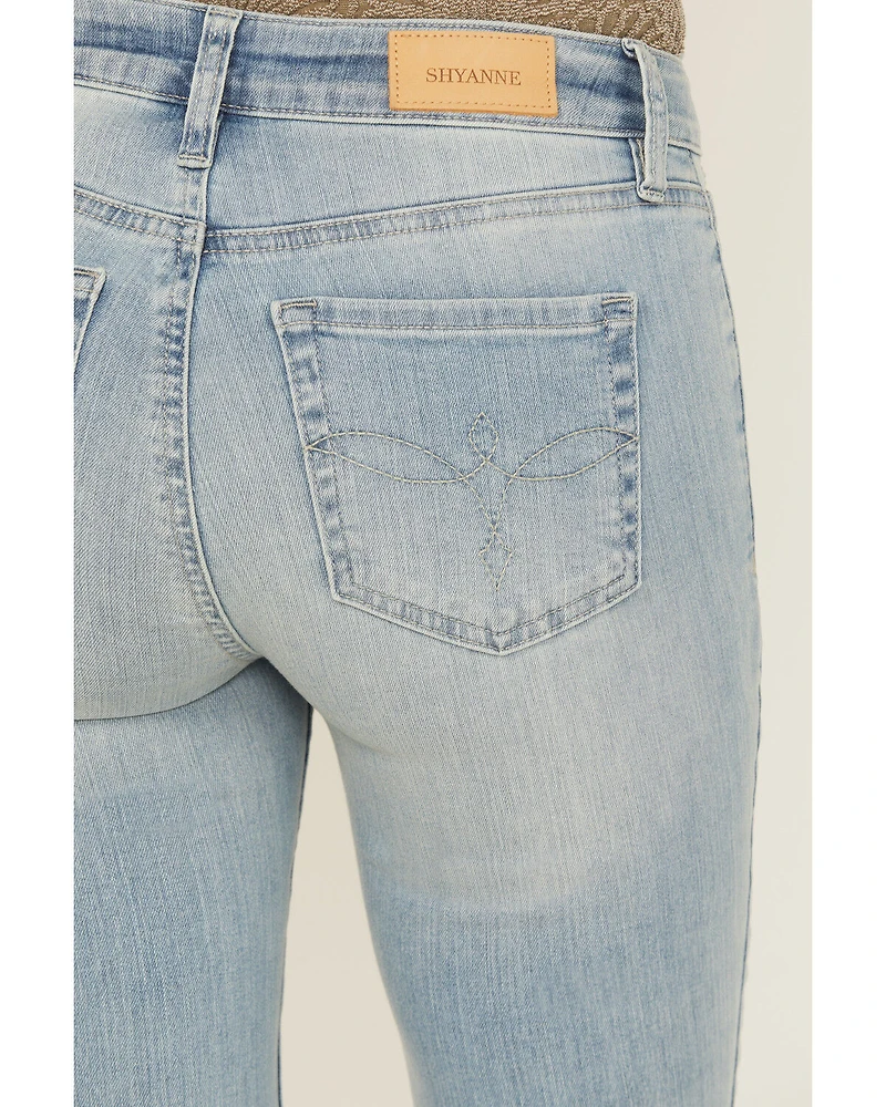Shyanne Women's Aria Mid Rise Bootcut Super Stretch Denim Jeans