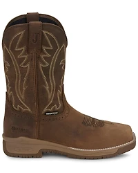 Justin Men's 11" Nitread Pull-On Waterproof Work Boots -Nano Composite Toe