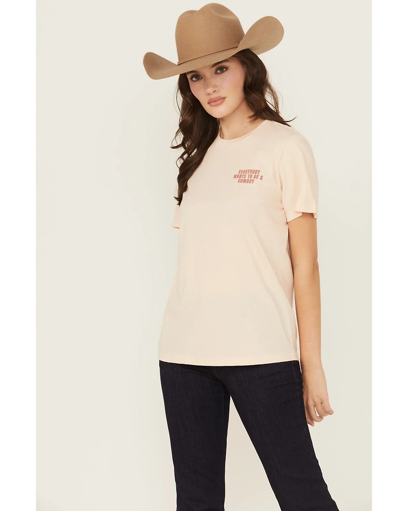 Wrangler X Lainey Wilson Women's Everybody Wants to Be a Cowboy Short Sleeve Graphic Tee