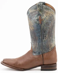 Ferrini Men's Smooth Quill Ostrich Exotic Boots - Broad Square Toe