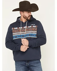 RANK 45® Men's Border Striped Print Hooded Sweatshirt