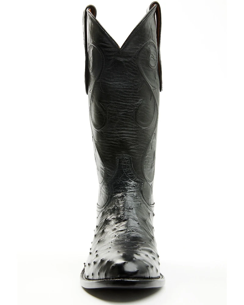 Tony Lama Men's Exotic Full-Quill Ostrich Western Boots - Round Toe