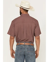 Cinch Men's Geo Print Short Sleeve Button-Down Performance Stretch Western Shirt