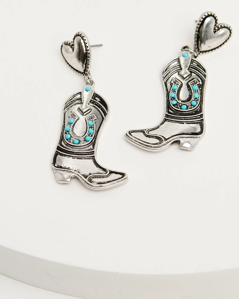 Shyanne Women's Boot and Horseshoe Earrings