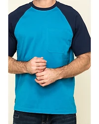 Hawx Men's Teal Midland Short Sleeve Baseball Work T-Shirt