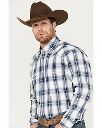 Roper Men's Amarillo Plaid Print Long Sleeve Western Pearl Snap Shirt
