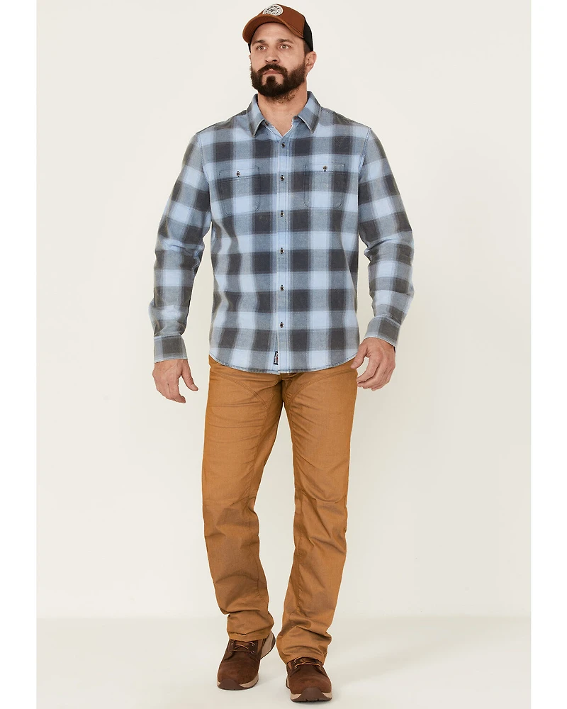 Flag & Anthem Men's Vail Vintage Large Plaid Print Long Sleeve Button Down Western Shirt