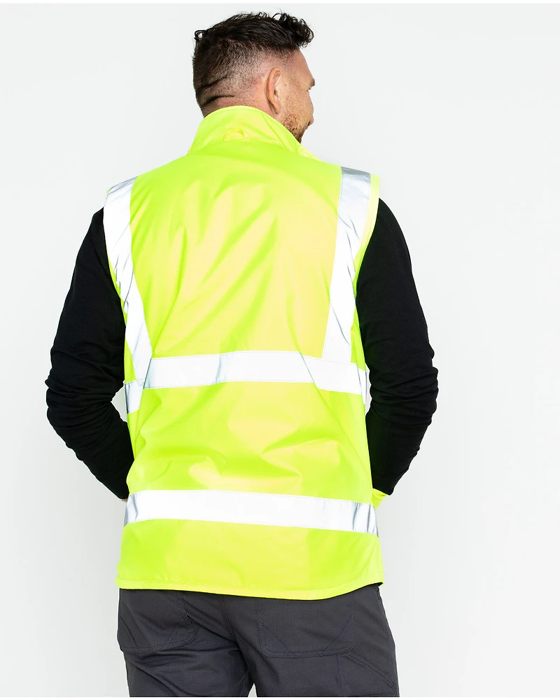 Hawx Men's Reversible Hi-Vis Reflective Work Vest - Big & Tall