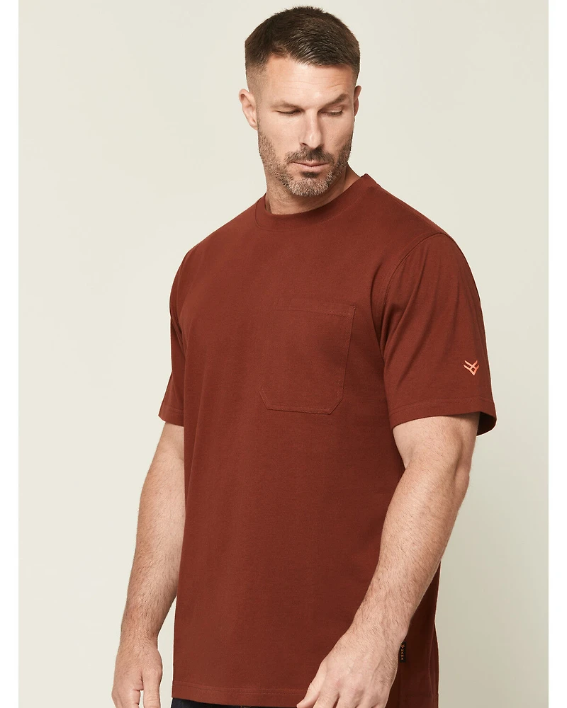 Hawx Men's Solid Silhouette Short Sleeve Graphic Work T-Shirt