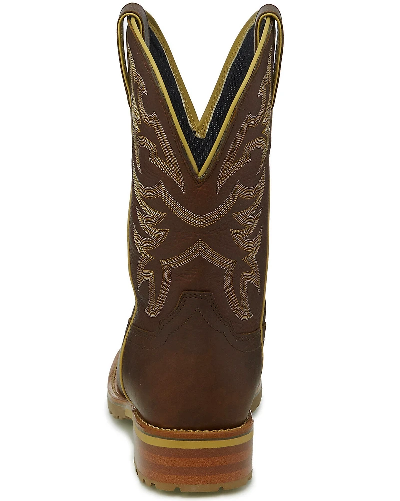Justin Men's Marshal Whiskey Western Work Boots - Square Toe