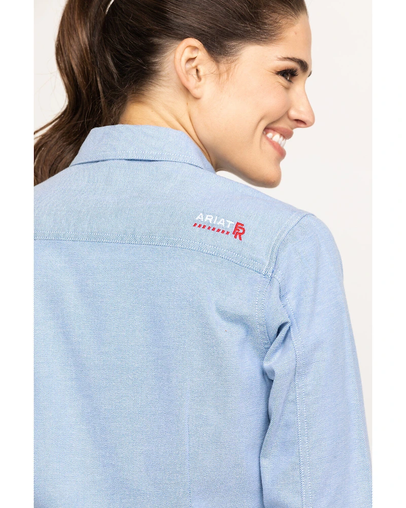 Ariat Women's FR Solid DuraStretch Long Sleeve Snap Work Shirt