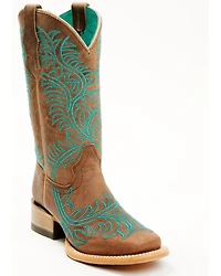 Corral Girls' Embroidered Western Boots - Broad Square Toe
