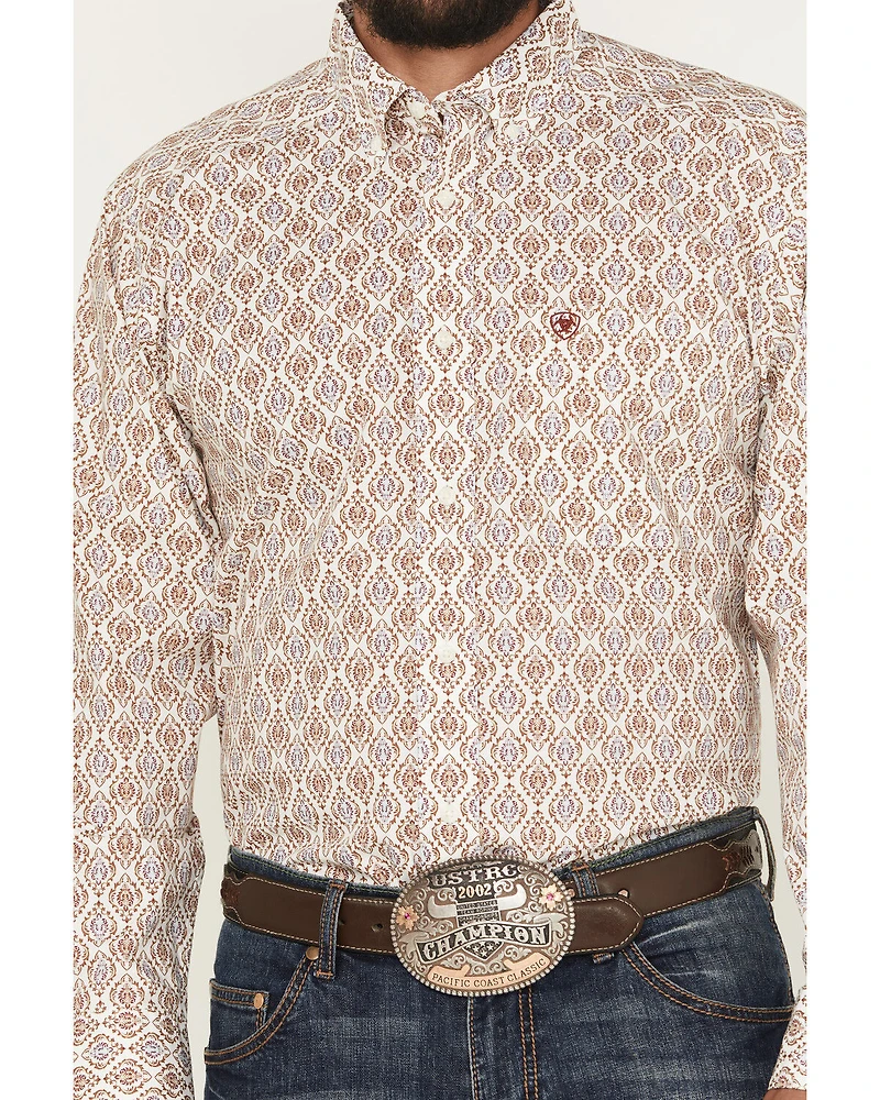 Ariat Men's Greely Medallion Print Long Sleeve Button-Down Western Shirt