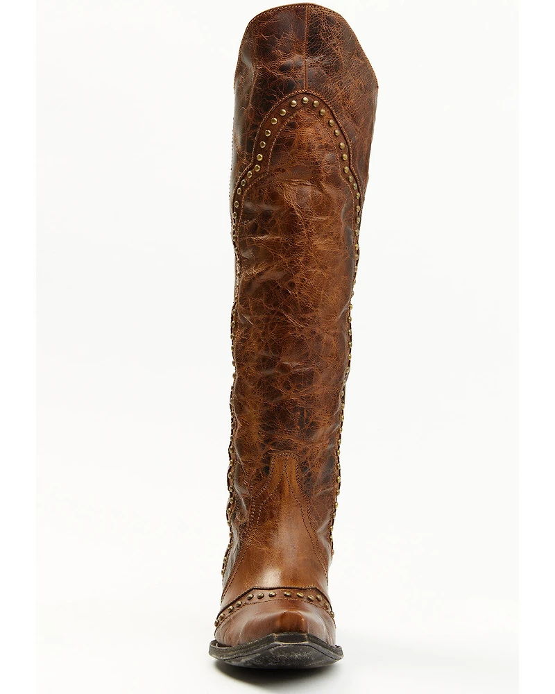 Idyllwind Women's Straight Up Orix Goat Studded Leather Tall Western Boots - Snip Toe