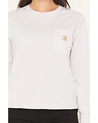 Carhartt Women's TENCEL™ Fiber Series Loose Fit Long Sleeve Crewneck Pocket T-Shirt