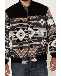 Hooey Men's Southwestern Print Sherpa Bomber Jacket
