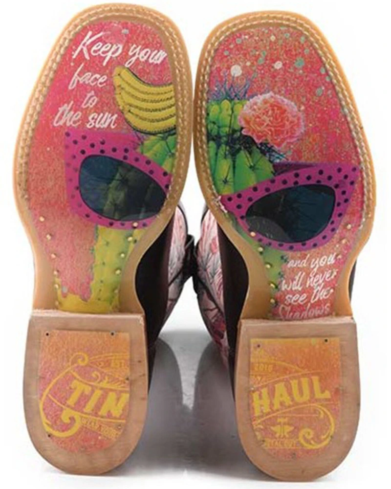 Tin Haul Women's Pinktalicious Western Boots - Broad Square Toe