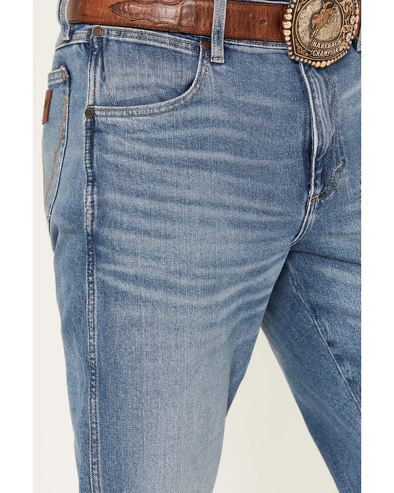 Wrangler Retro Men's Nolen Light Wash Slim Bootcut Stretch Denim Jeans