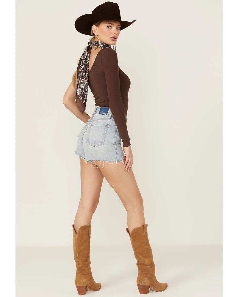 Daze Women's Bottom Line Fade High Rise Shorts