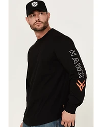 Hawx Men's Logo Long Sleeve Knit Work T-Shirt - Big