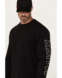 Hawx Men's X Long Sleeve Graphic Work T-Shirt