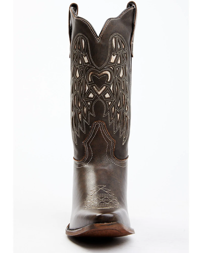 Laredo Women's Heart Angel Wing Cowboy Western Boot - Snip Toe