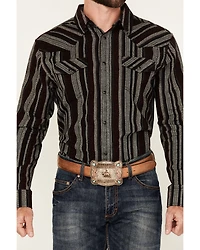 Cody James Men's Caspian Serape Striped Long Sleeve Snap Western Shirt - Tall