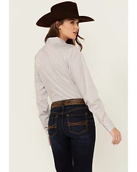 Cinch Women's Striped Long Sleeve Button-Down Western Shirt